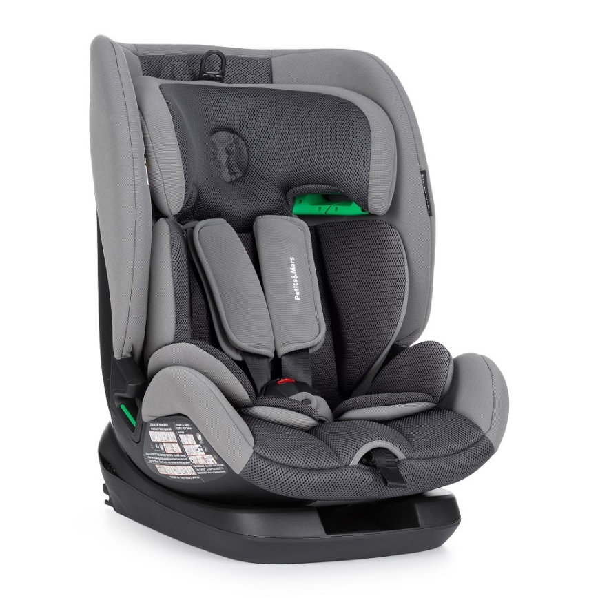PETITE&MARS - Autosedačka PRIME PRO i-Size 76-150 cm (9-36 kg) šedá