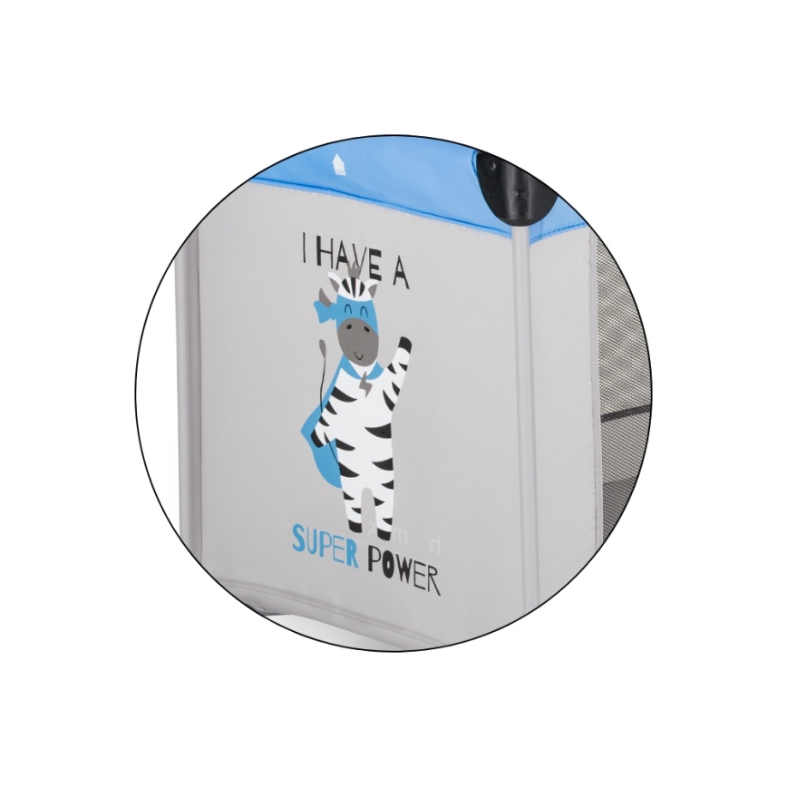 PETITE&MARS - Cestovná postieľka KOOT Zebra Super Power