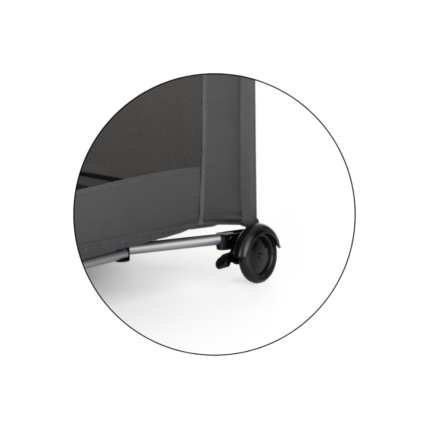 PETITE&MARS - Cestovná postieľka NYJA Urban Jungle Charcoal