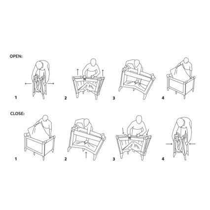 PETITE&MARS - Detská cestovná ohrádka NOOK Urban antracitová