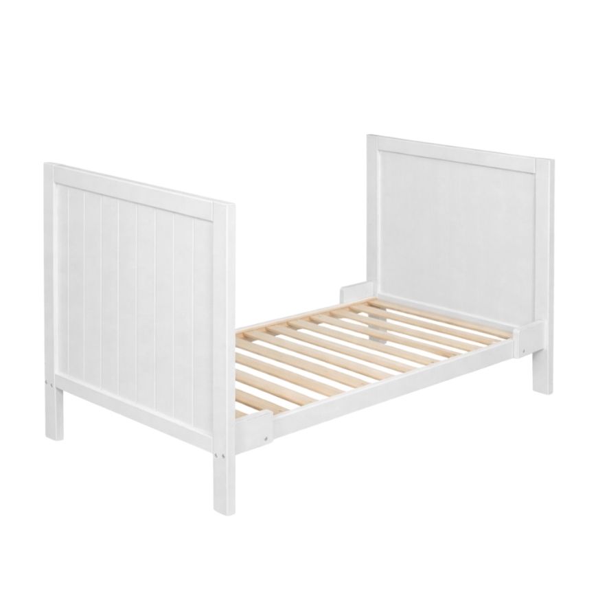 PETITE&MARS - Detská postieľka 3v1 MILA 120x60 cm biela/buk