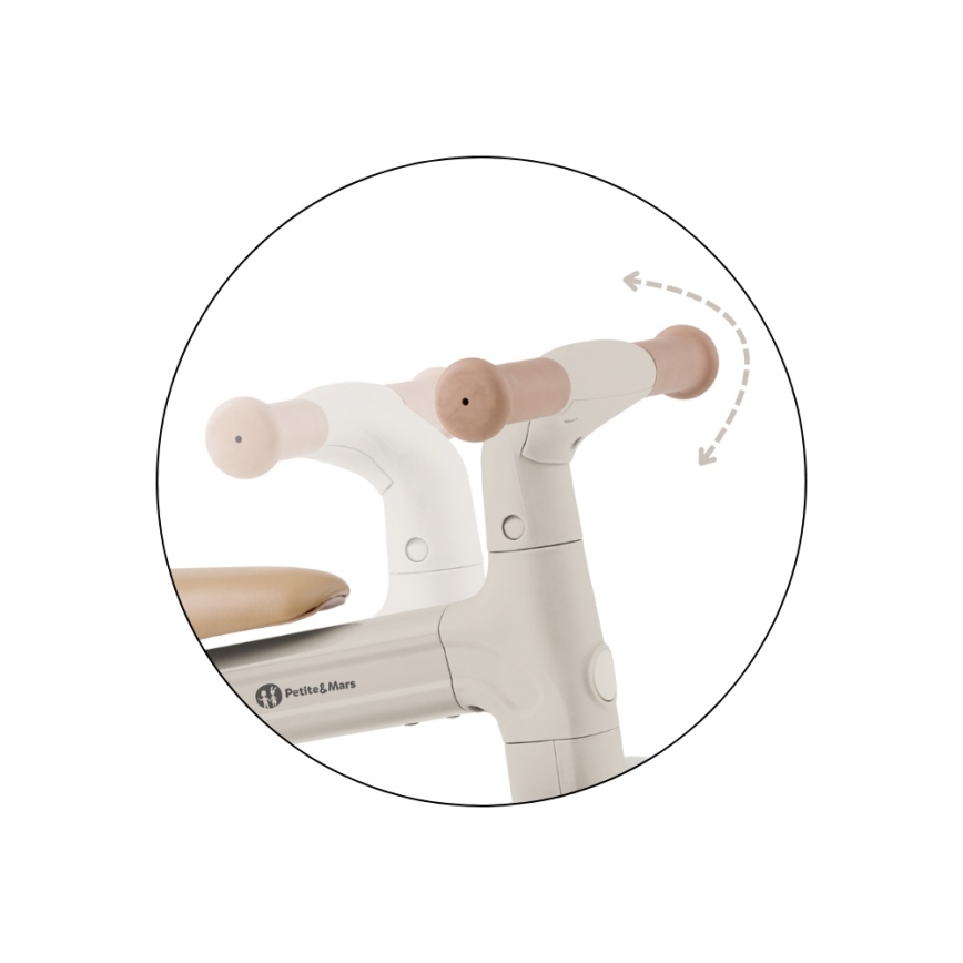 PETITE&MARS - Detská trojkolka 3v1 BINGO Slonovinovo-biela