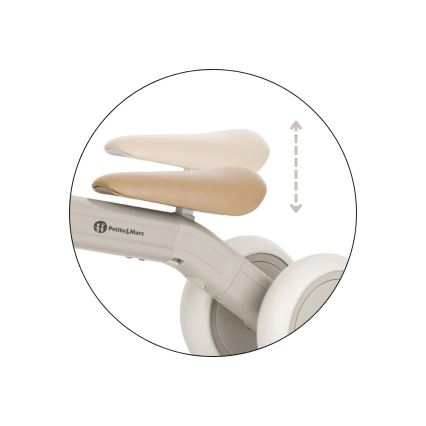 PETITE&MARS - Detská trojkolka 3v1 BINGO Slonovinovo-biela