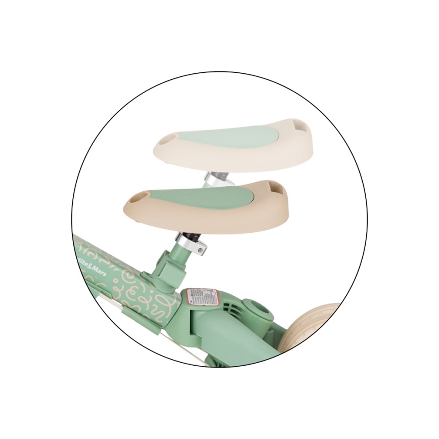 PETITE&MARS - Detská trojkolka 5 v 1 TURBO LIMITED Zelený Twist