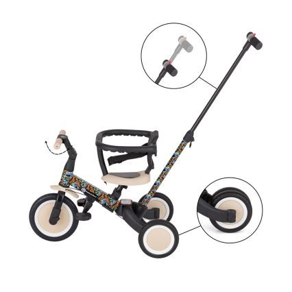 PETITE&MARS - Detská trojkolka 5v1 TURBO LIMITED City Beat