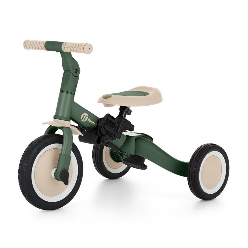 PETITE&MARS - Detská trojkolka 5v1 TURBO PLUS Misty Green