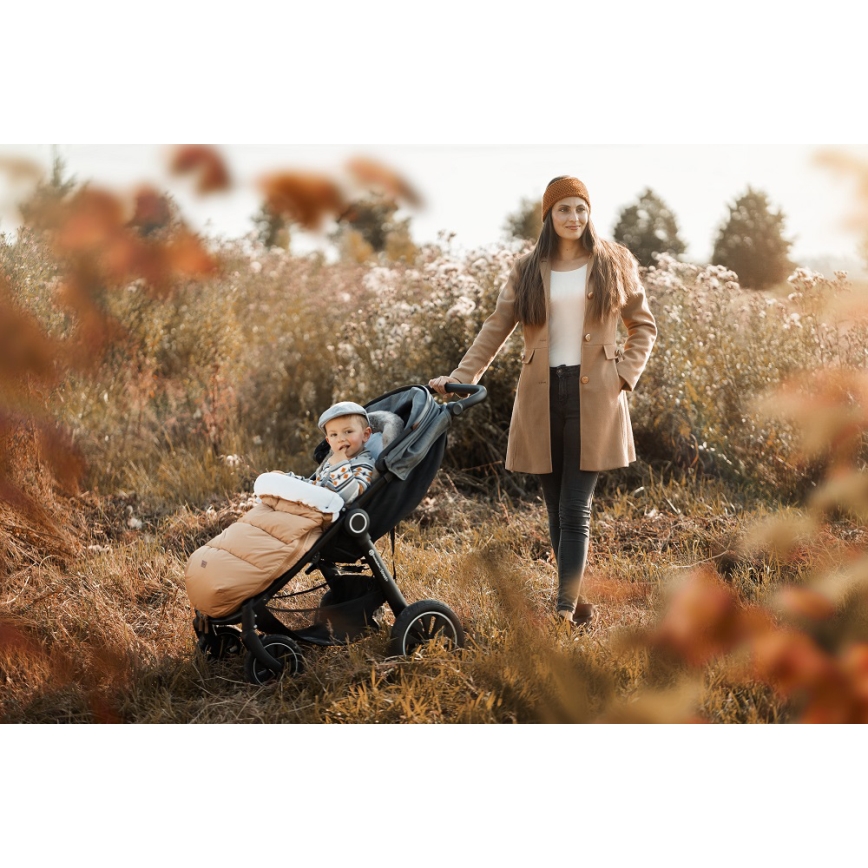 PETITE&MARS - Detský fusak 4v1 COMFY Elegant Caramel/Beige hnedá