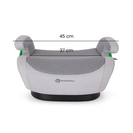 PETITE&MARS - Podsedák do auta OPTIMUS PRO i-Size Air 125-150 cm (22-36 kg) sivý