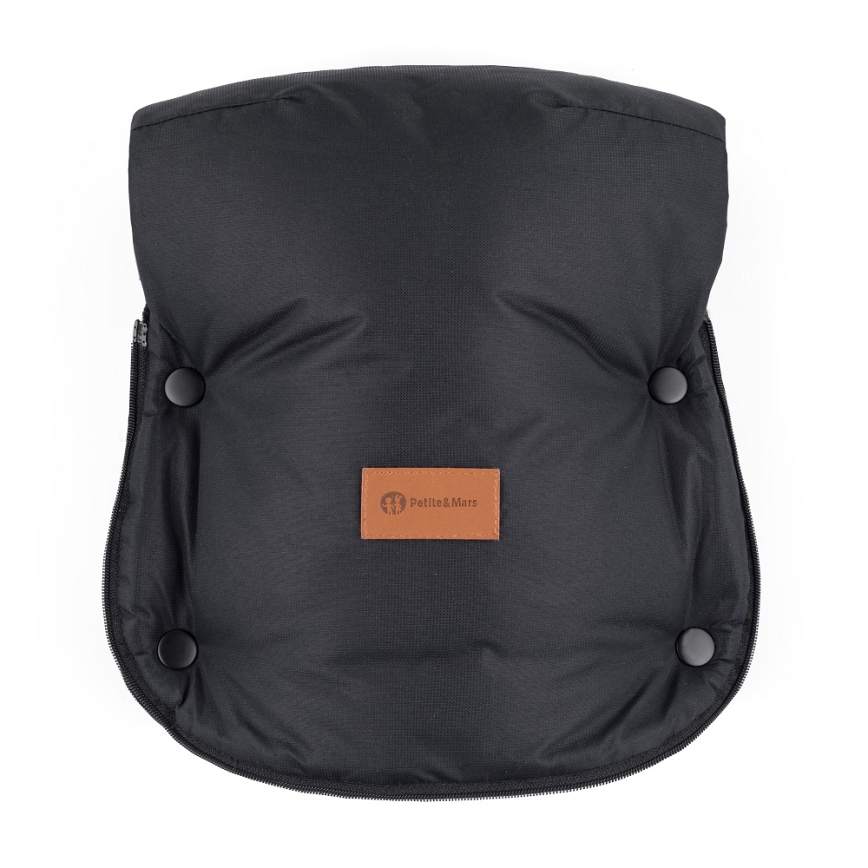 PETITE&MARS - Rukávniky na kočík FURRY Forever Black