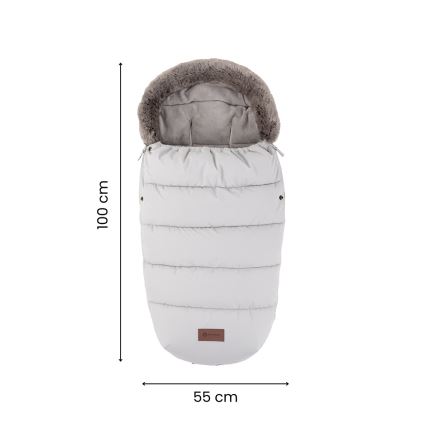 PETITE&MARS - SADA detského fusaku 4v1 COMFY + rukávnikov na kočík FURRY Khaki