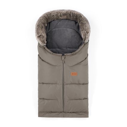 PETITE&MARS - SADA Detský fusak 4v1 ARCTIC + rukávniky na kočík FURRY Mocha Mousse