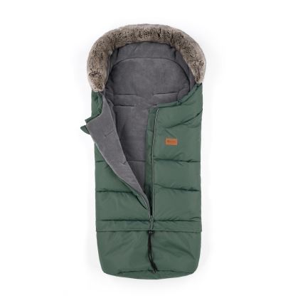 PETITE&MARS - SADA Detský fusak 4v1 ARCTIC + rukávniky na kočík FURRY Veritable Khaki