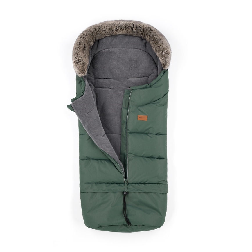 PETITE&MARS - SADA Detský fusak 4v1 ARCTIC + rukávniky na kočík FURRY Veritable Khaki