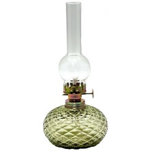 Petrolejová lampa Eliška 20 cm zelená