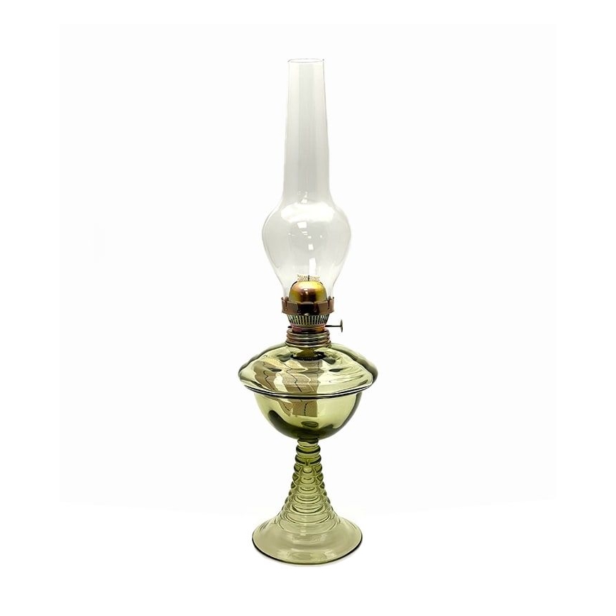 Petrolejová lampa JASMÍNA 50 cm lesná zelená
