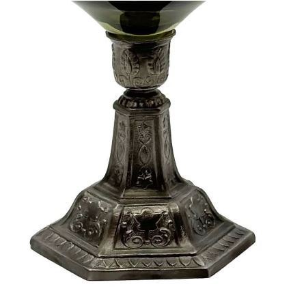 Petrolejová lampa KRASOMÍRA 42 cm lesná zelená