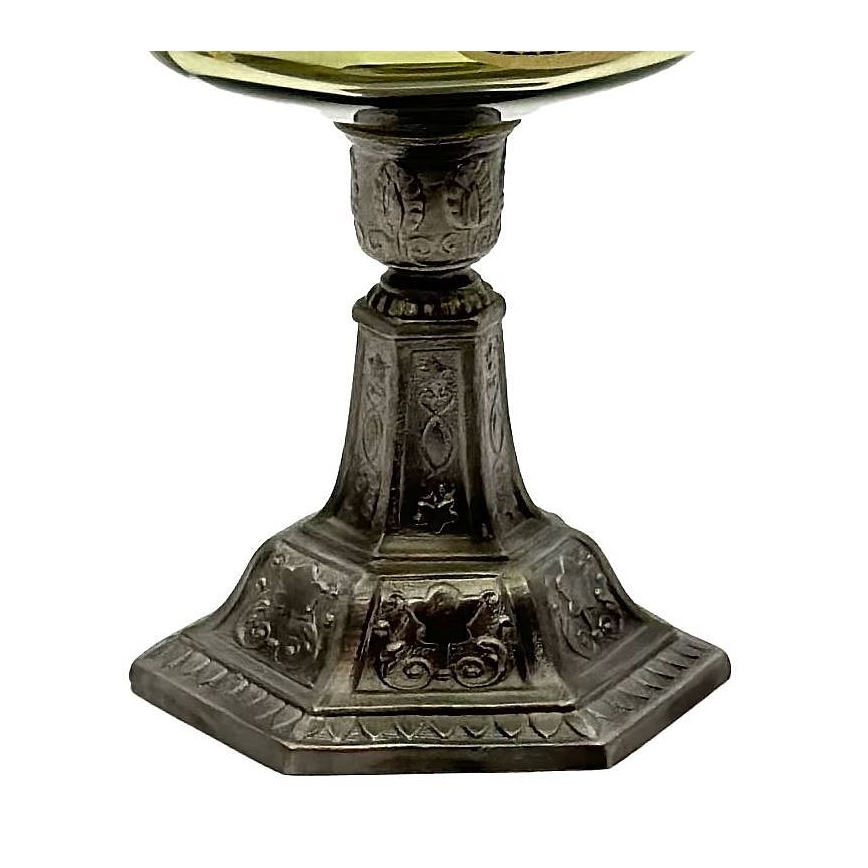 Petrolejová lampa LUDMILA 42 cm lesná zelená
