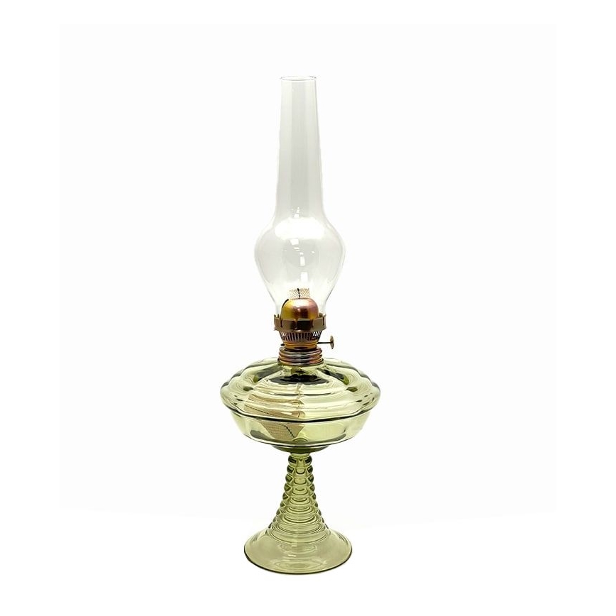 Petrolejová lampa MILADA 50 cm lesná zelená