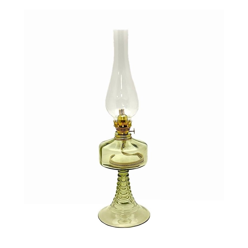 Petrolejová lampa PETRA 42 cm lesná zelená