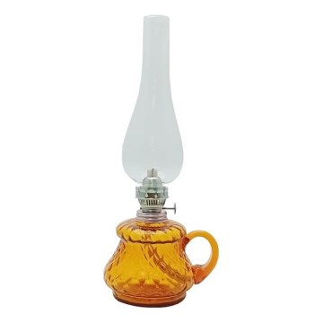 Petrolejová lampa TEREZA 34 cm amber káro