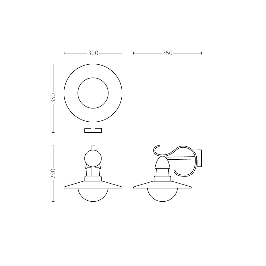 Philips 01816/30/PN - Vonkajšie svietidlo MYGARDEN TOPIARY 1xE27/60W/230V