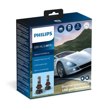 Philips 11362U91X2 - SADA 2x LED Autožiarovka Ultinon 9100 H11 PGJ19-2/13,2W/12/24V 5800K