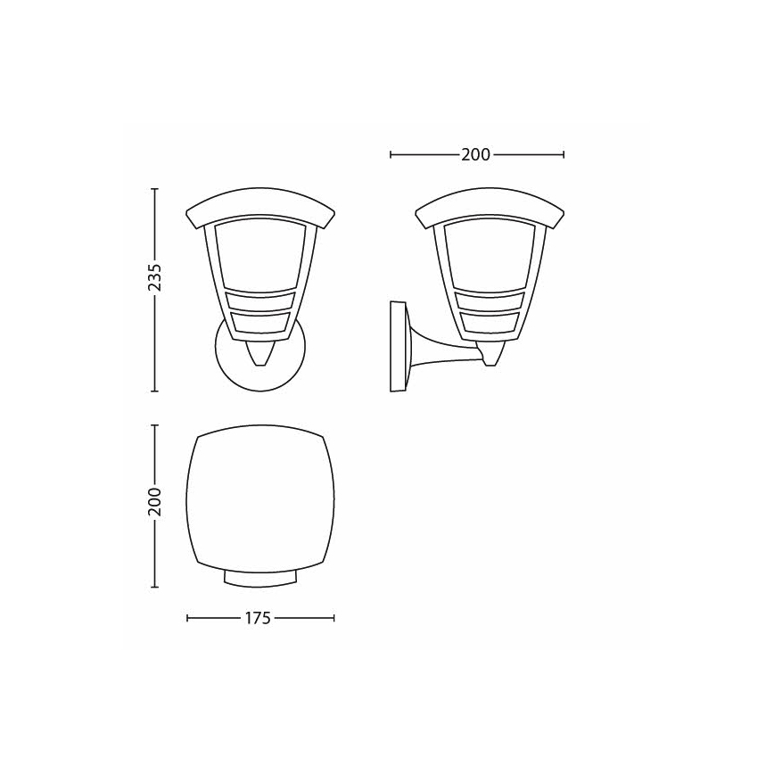 Philips - Vonkajšie nástenné svietidlo E27/60W/230V