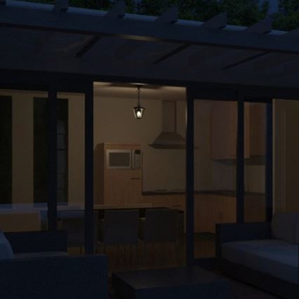 Philips 15386/30/16 - Závesný luster MY GARDEN CREEK 1xE27/60W/230V čierna