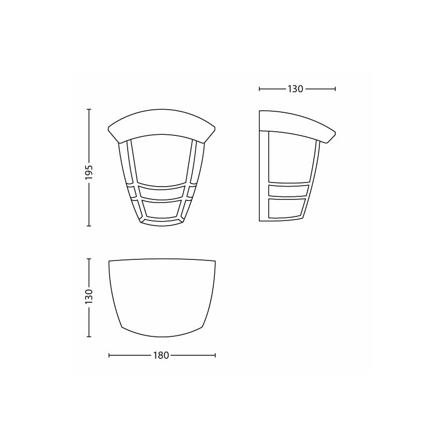Philips - Vonkajšie nástenné svietidlo 1xE27/60W/230V