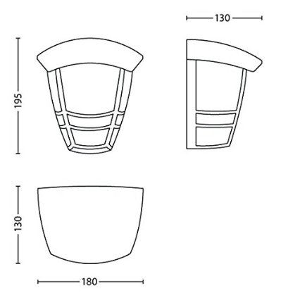 Philips - Vonkajšie nástenné svietidlo E27/60W/220-240V