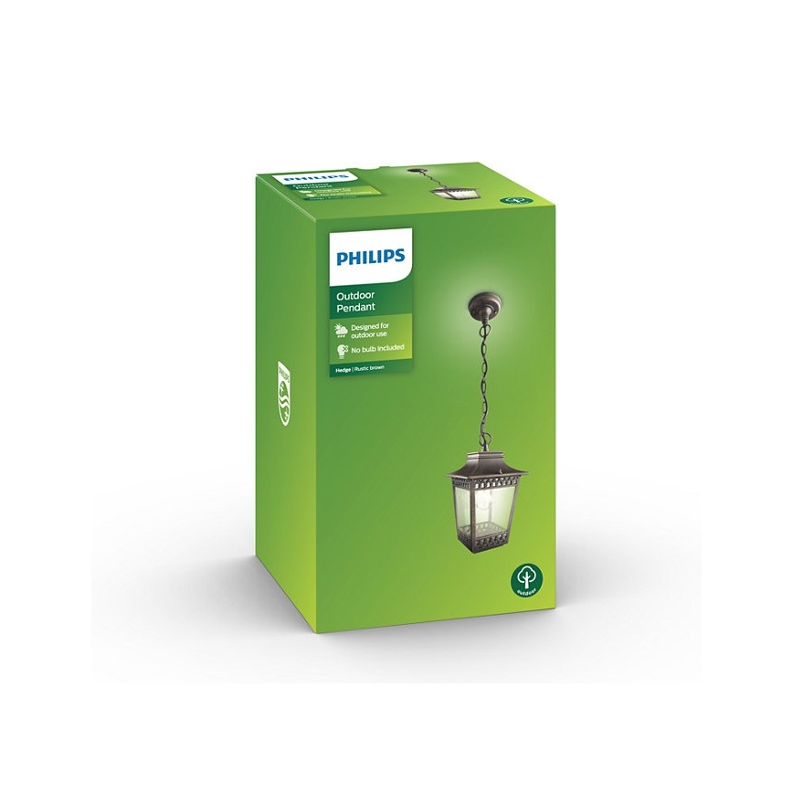 Philips 15406/86/PN - Vonkajší luster HEDGE 1xE27/60W/230V IP44