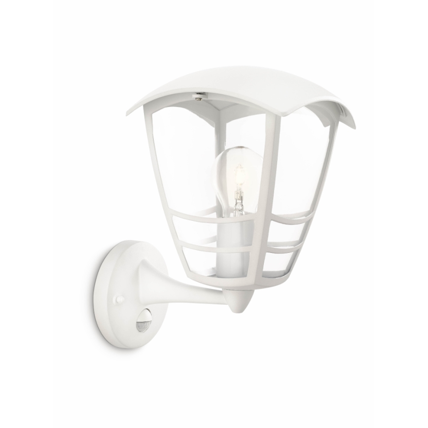 Philips 15468/31/16 - Vonkajšie nástenné svietidlo s čidlom STREAM 1xE27/60W/230V IP44