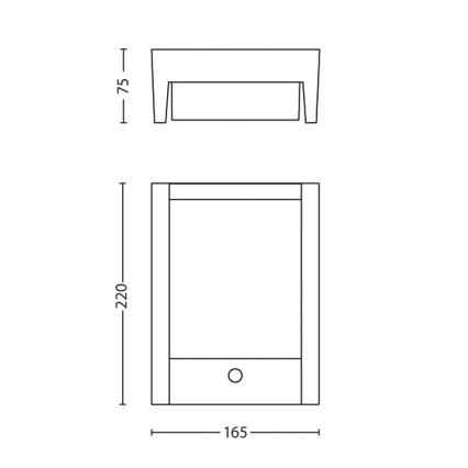 Philips 16461/93/16 - LED vonkajšie svietidlo s čidlom MYGARDEN ARBOUR 1xLED/6W/230V