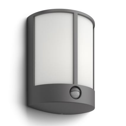 Philips 16465/93/16 - LED vonkajšie nástenné svietidlo s čidlom MYGARDEN STOCK 1xLED/6W/230V