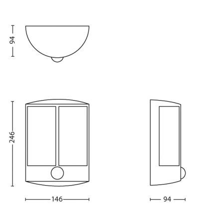 Philips - LED vonkajšie svetlo s čidlom LED/6W IP44