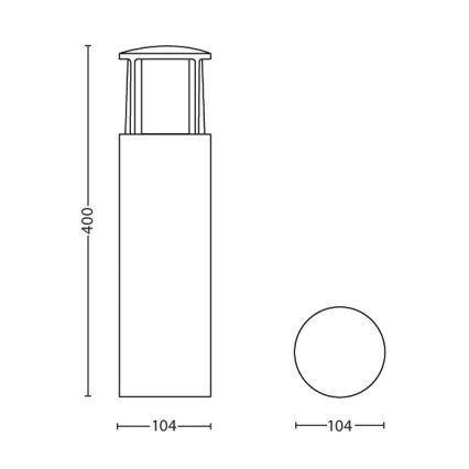 Philips 16466/93/16 - LED vonkajšia lampa MYGARDEN STOCK 1xLED/6W/230V