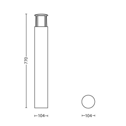 Philips 16467/93/16 - LED vonkajšia lampa MYGARDEN STOCK 1xLED/6W/230V