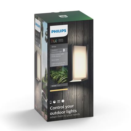Philips 16472/93/P0 - LED Stmievateľné vonkajšie nástenné svietidlo HUE TURACO 1xE27/9,5W/230V