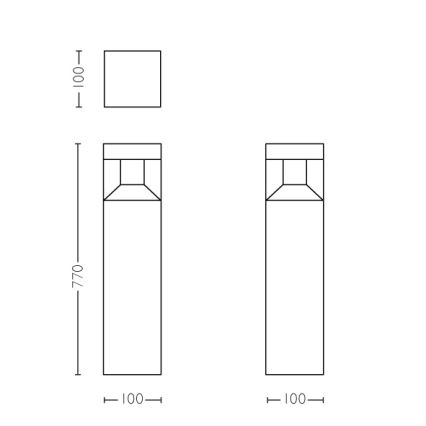 Philips - LED vonkajšie stĺpové svietidlo LED/8W IP44