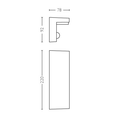 Philips 16484/93/P0 - LED vonkajšie nástenné svietidlo senzor BUSTAN 2xLED/4,5W