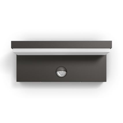 Philips 16484/93/P3 - LED vonkajšie nástenné svietidlo senzor BUSTAN 2xLED/4,5W