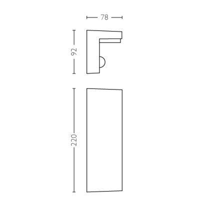 Philips 16484/93/P3 - LED vonkajšie nástenné svietidlo senzor BUSTAN 2xLED/4,5W