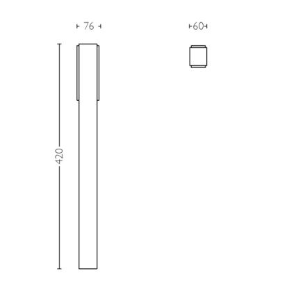 Philips - Vonkajšie stĺpikové svetlo 2xLED/4,5W IP44