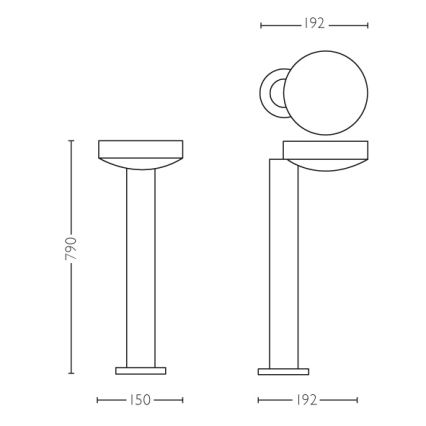 Philips 16493/47/P3 - LED Vonkajšia lampa COCKATOO LED/8W/230V IP44