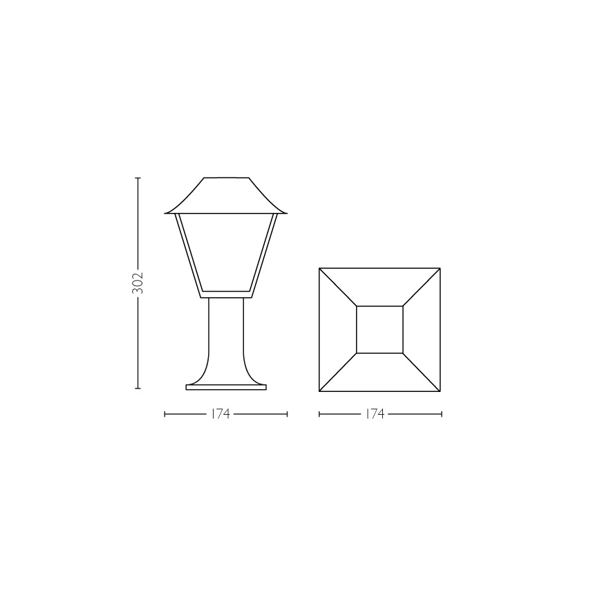 Philips - Vonkajšia lampa 1xE27/60W/230V IP44