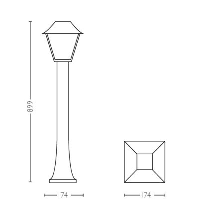 Philips 16497/30/PN - Vonkajšia lampa MYGARDEN ALPENGLOW E27/60W/230V