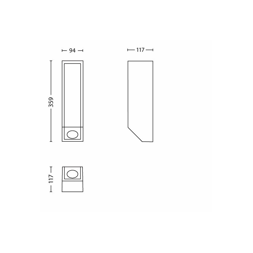 Philips 16933/87/16 - Nástenné svietidlo s čidlom MYGARDEN FEATHER 1xE27/23W/230V