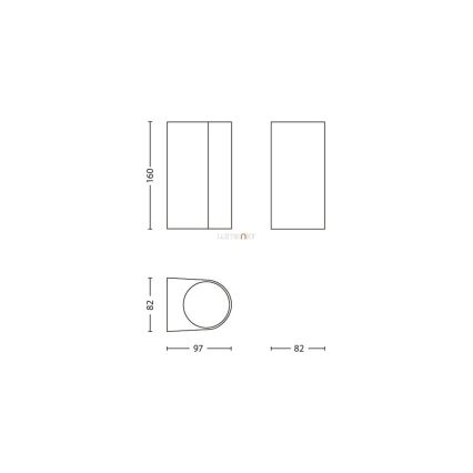 Philips 17102/86/16 - Vonkajšie nástenné svietidlo MYGARDEN NIGHTINGALE 2xGU10/35W/230V