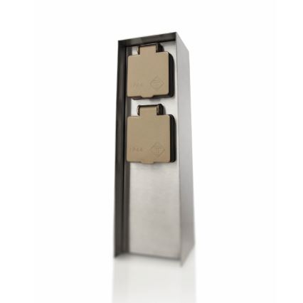 Philips 17108/47/16 - Vonkajší zásuvkový stĺpik MYGARDEN ROCK 230V IP44 SCHUKO