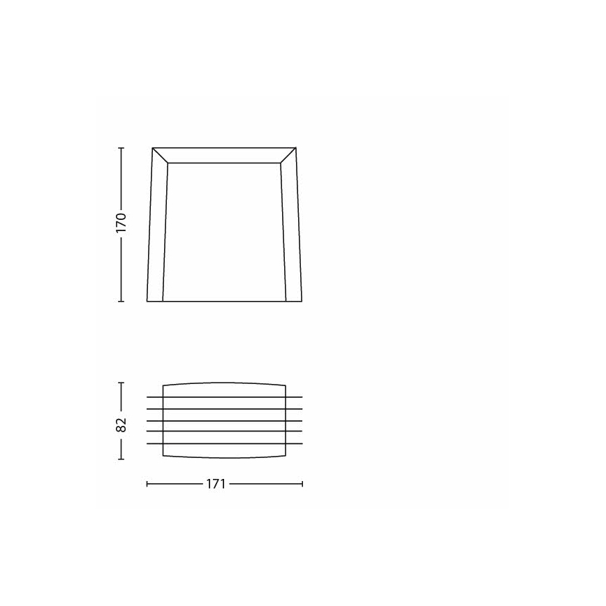 Philips 17182/93/16 - Vonkajšie nástenné svietidlo ECOMOODS SHADES 1xE27/15W/230V